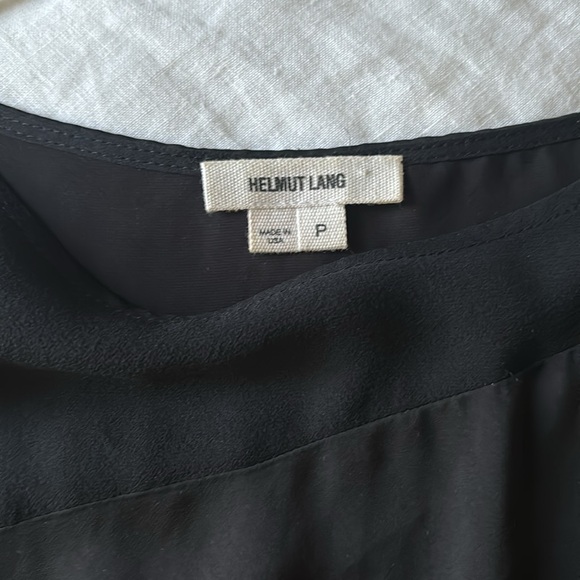 Helmut Lamg Black Silk Combo Flowy Blouse P - Picture 2 of 6